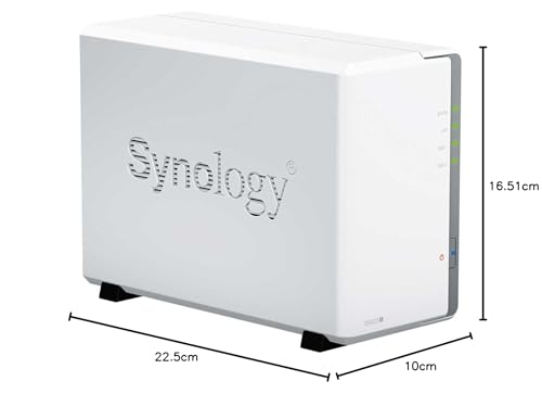 Synology DS223J 2 Bay Desktop NAS, weiß