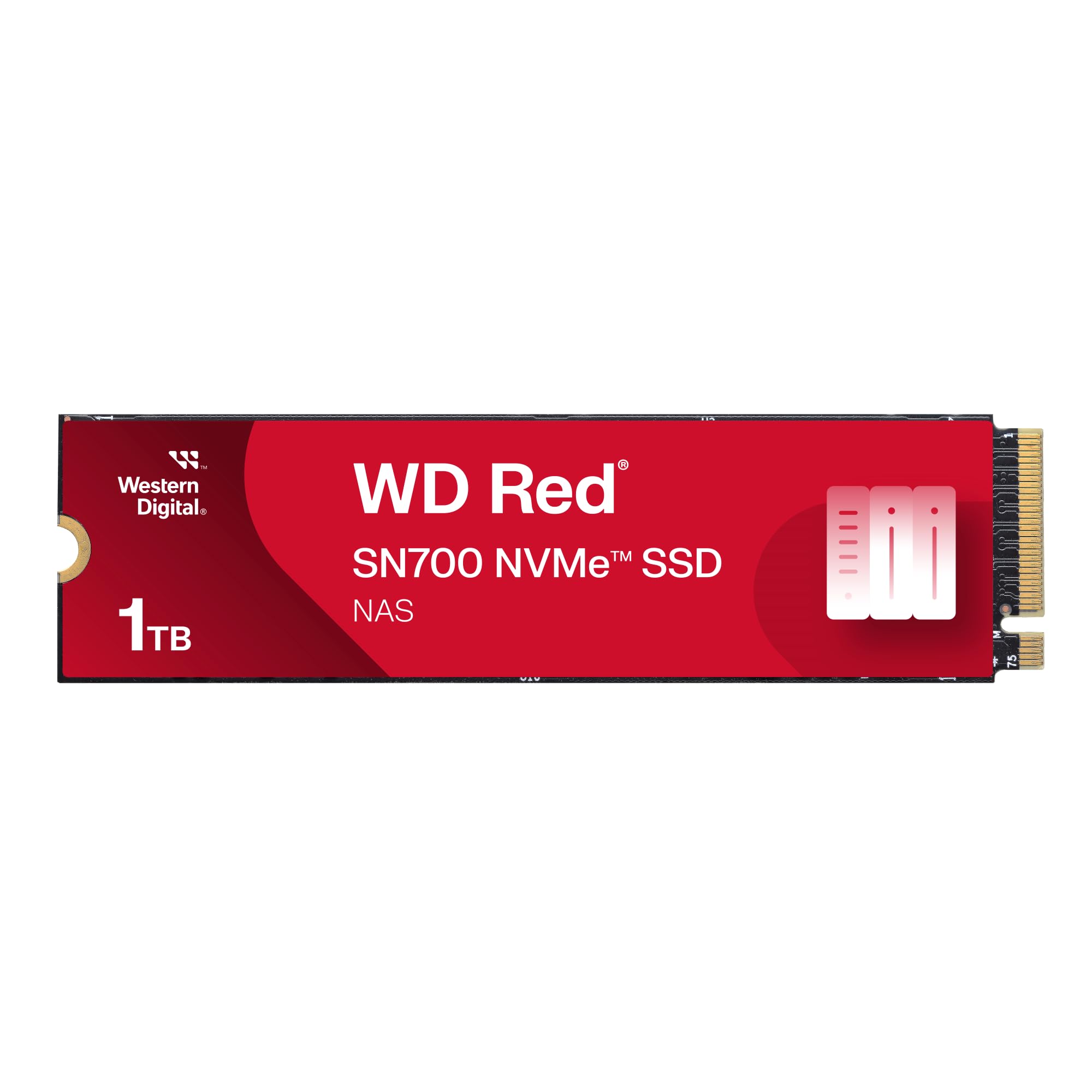 WD Red SN700 NVMe SSD 1 TB (SSD für NAS-Geräte, 24/7‐NAS‐Workloads, Dauerhaltbarkeit von bis zu 2.000 TBW, Kompatibilität mit vielen NAS-Systemen)